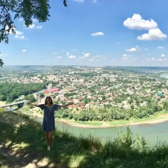 Село Хрещатик, панорама на с.Заліщики